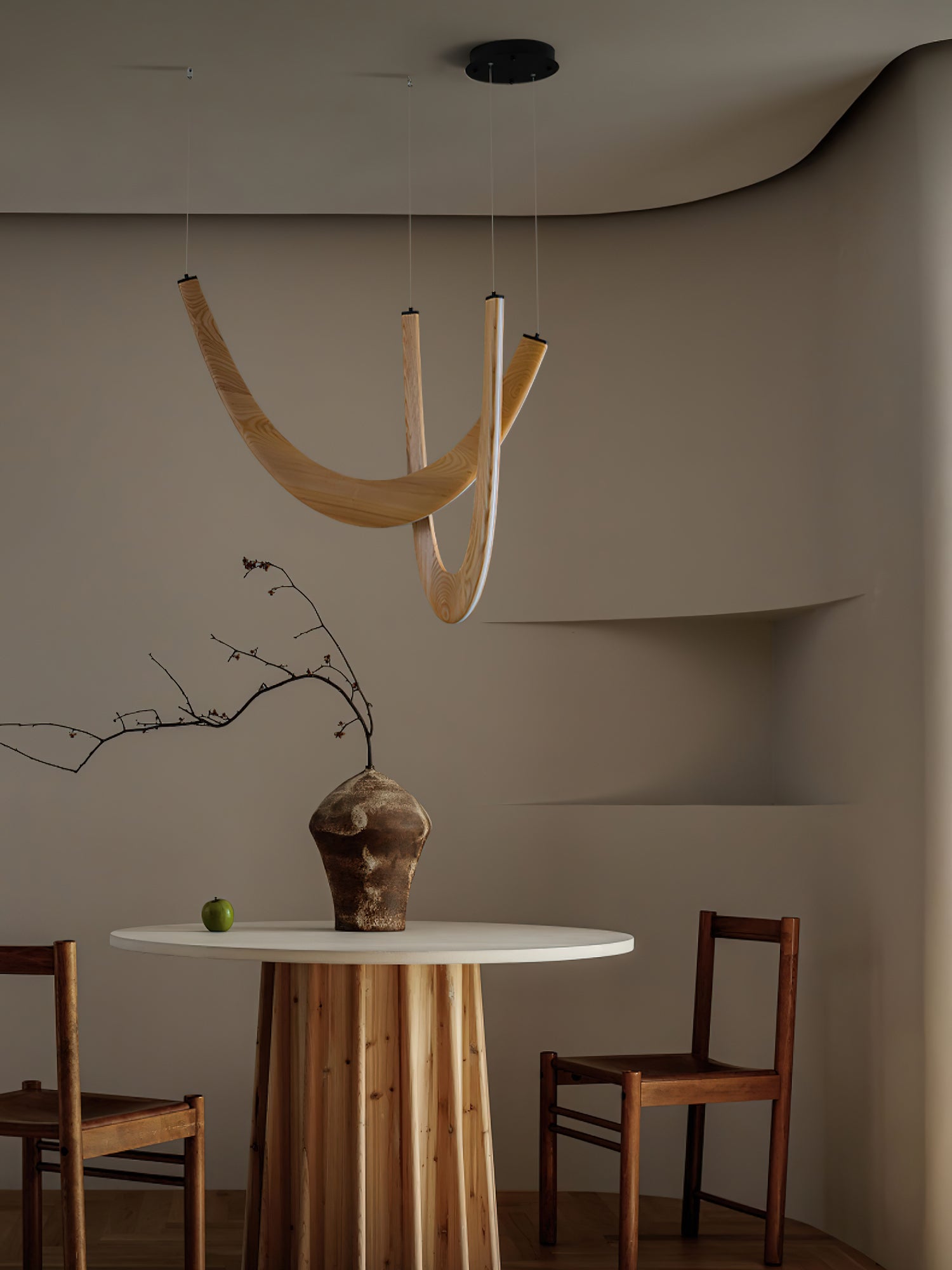 U Wooden Pendant Lamp - Cueteks
