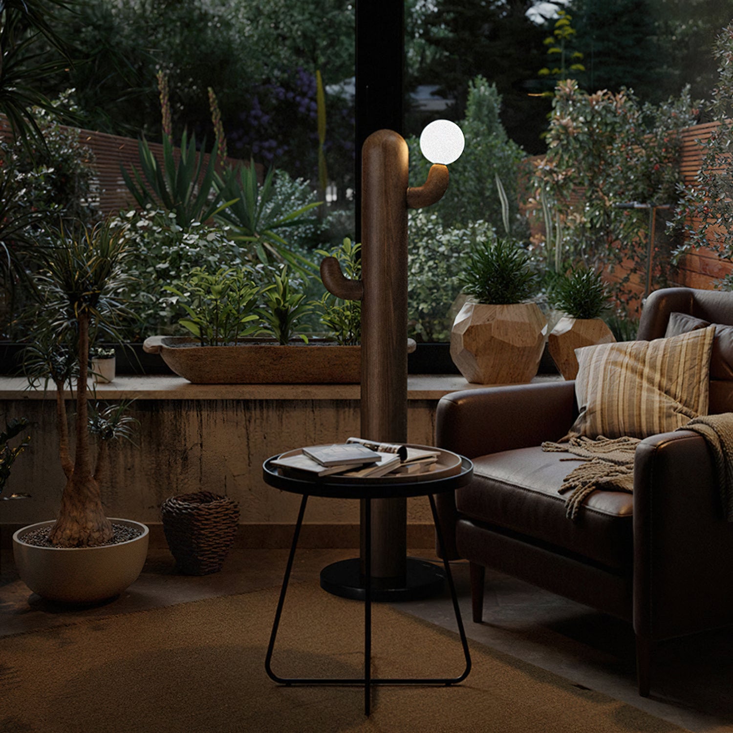 Cactus Wood Floor Lamp - Cueteks