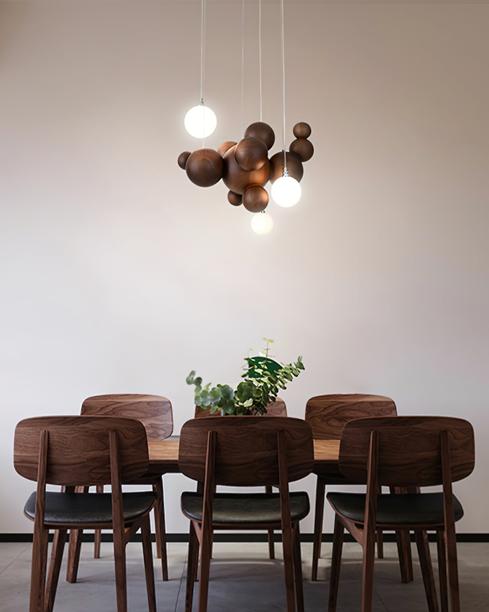 Bubble Wood Balls Chandelier - Cueteks