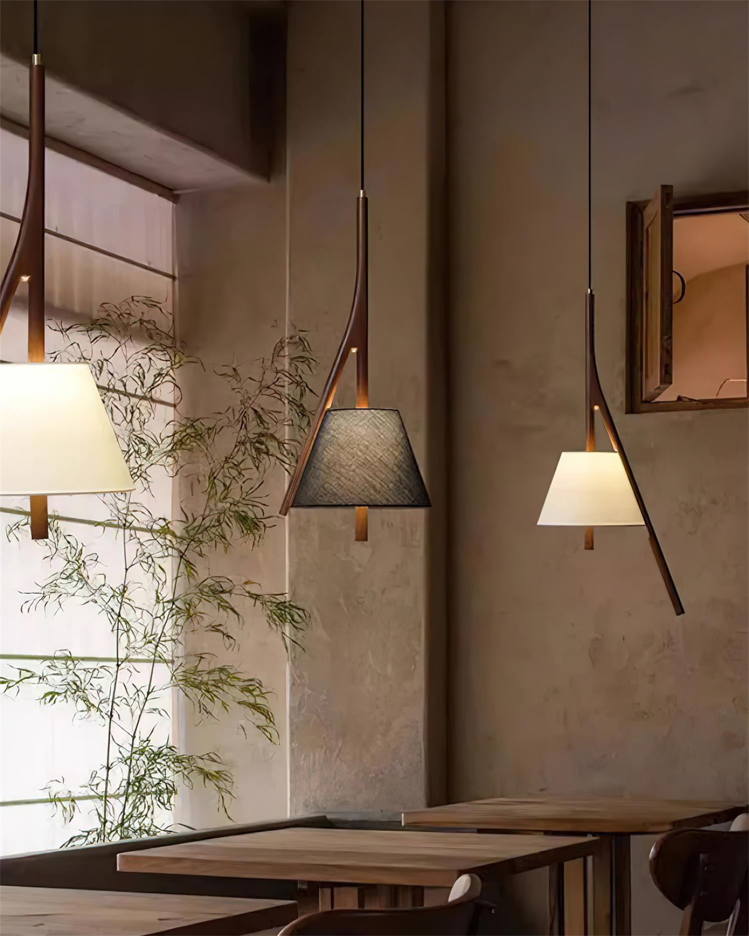 Nanzhi Wood Pendant Lamp - Cueteks