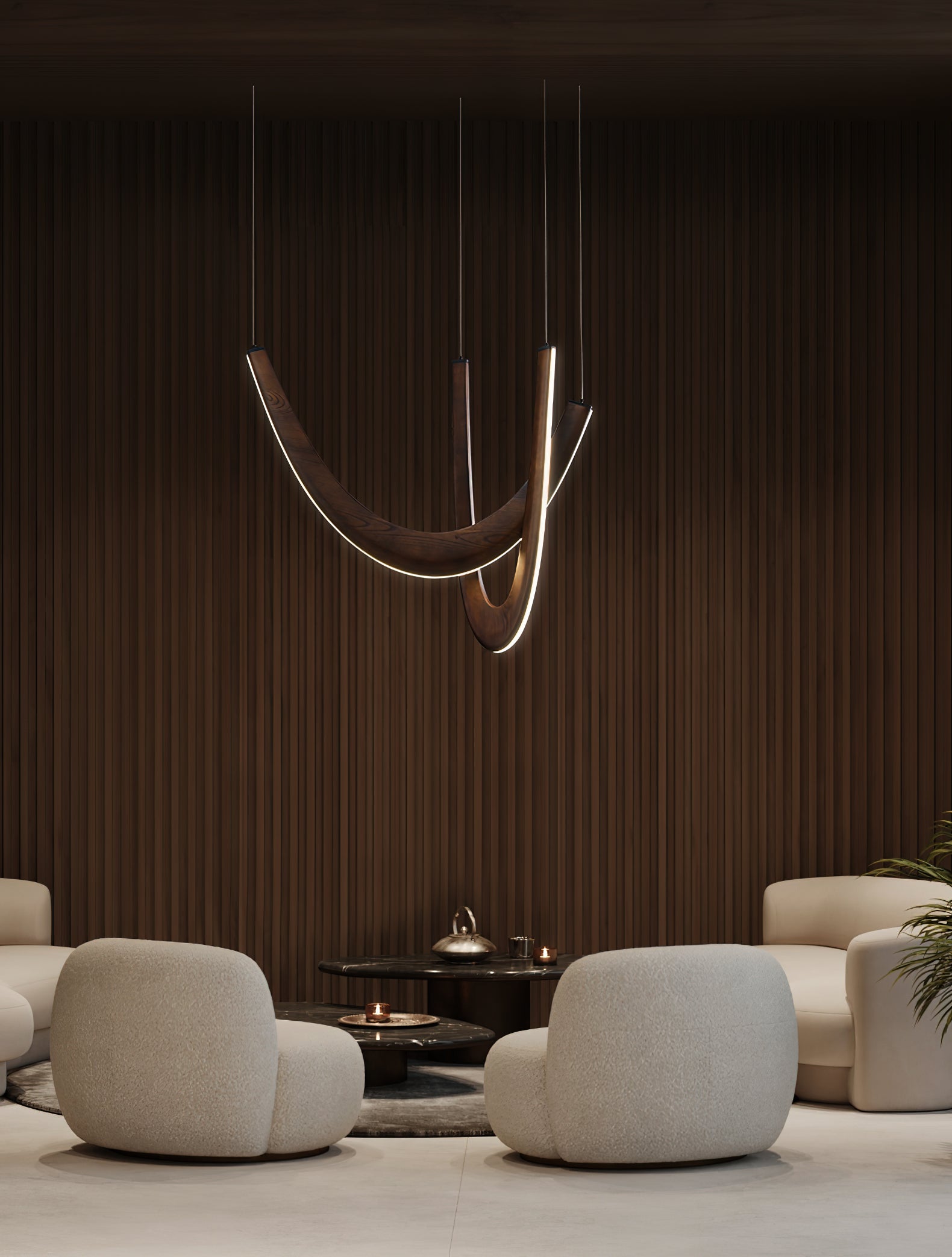 U Wooden Pendant Lamp - Cueteks