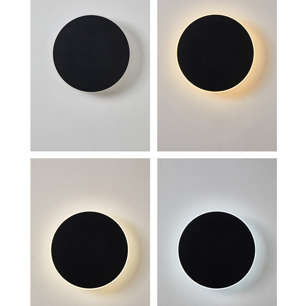 Minimalist Round Metal LED Outdoor Wall Light - Cueteks