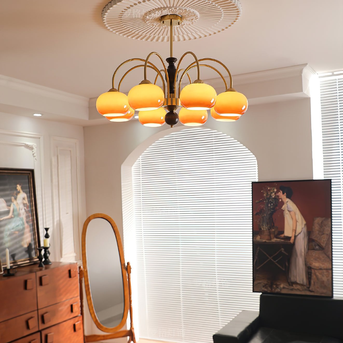 Amberly Arch Chandelier - Cueteks