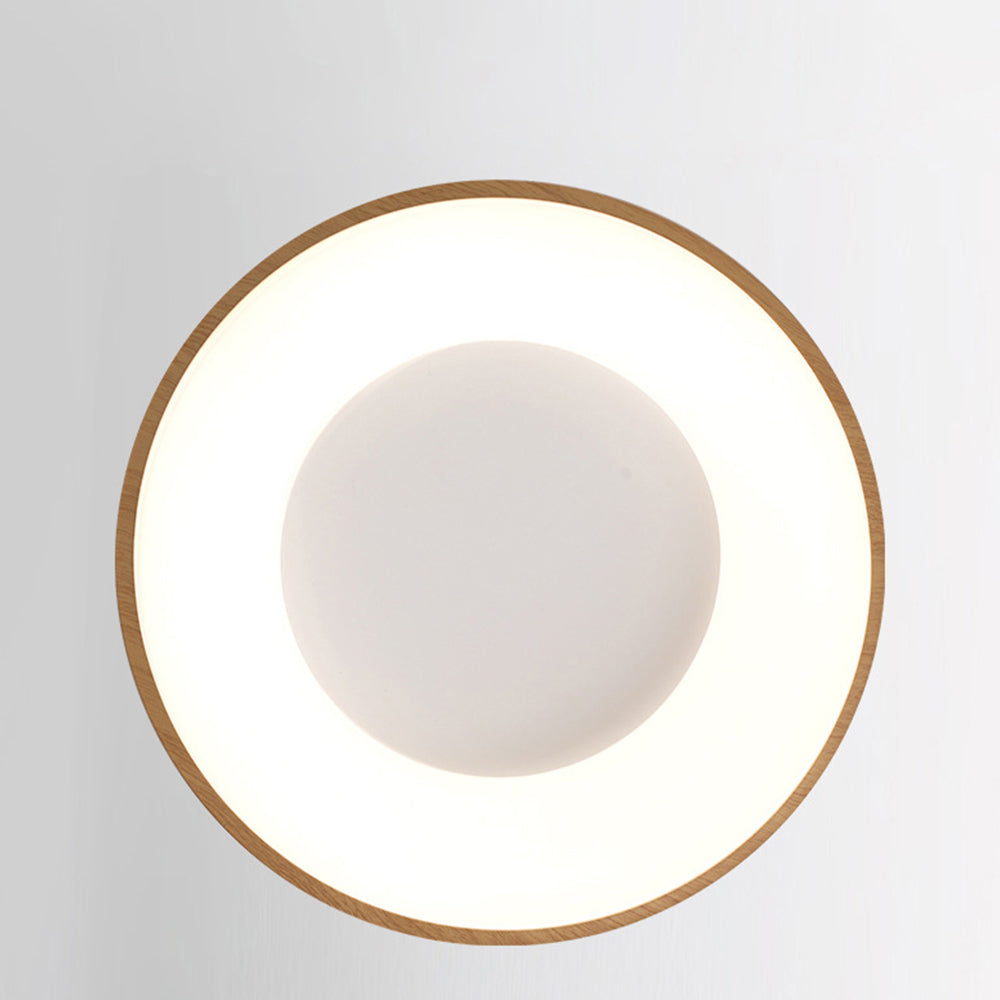 Natural Wood Round LED Ceiling Light - Cueteks
