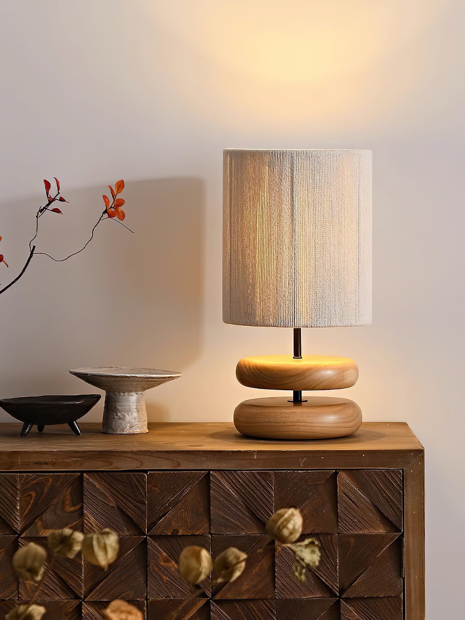 Nora Wood Table Lamp - Cueteks