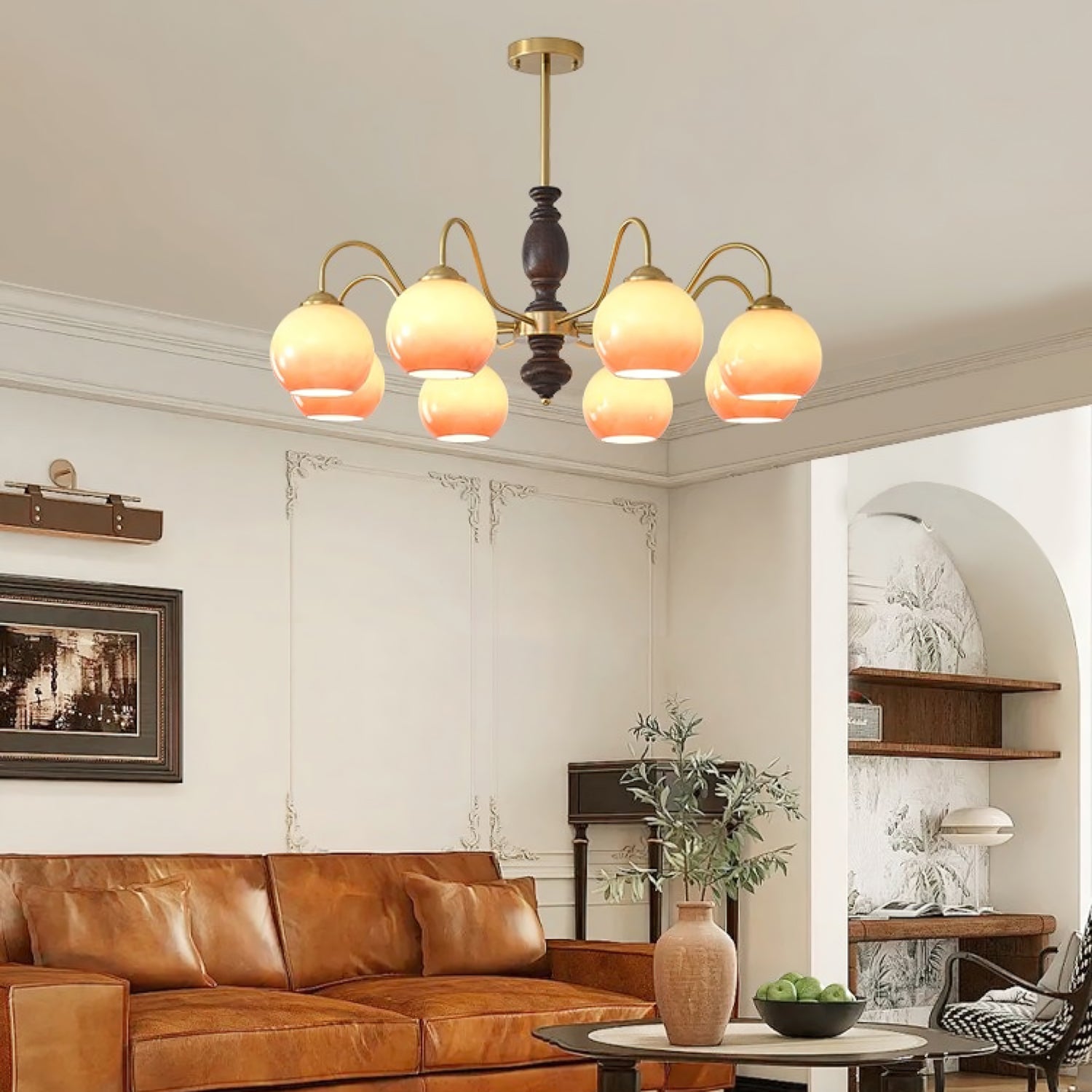 Caramel Orb Chandelier - Cueteks