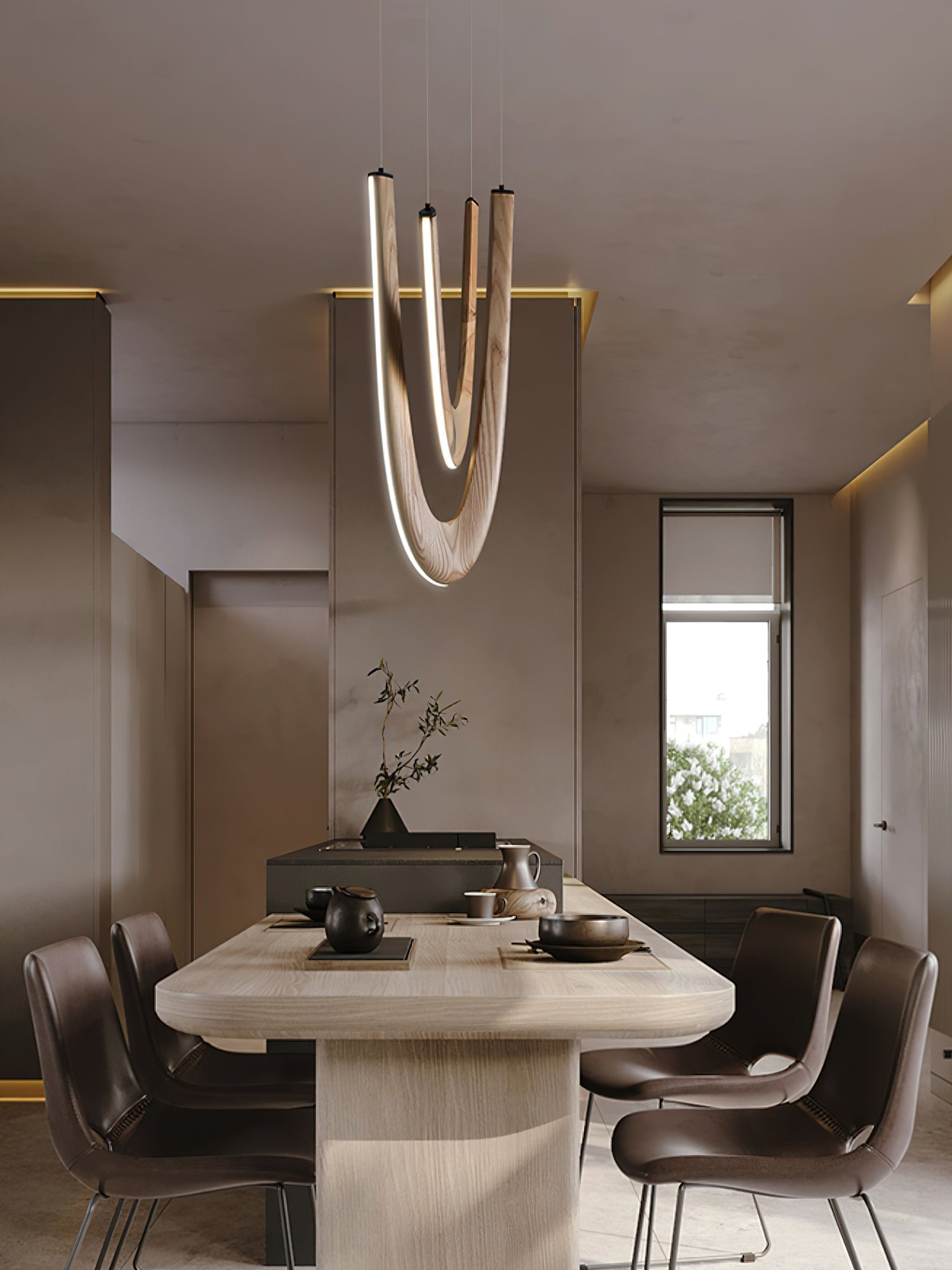 U Wooden Pendant Lamp - Cueteks