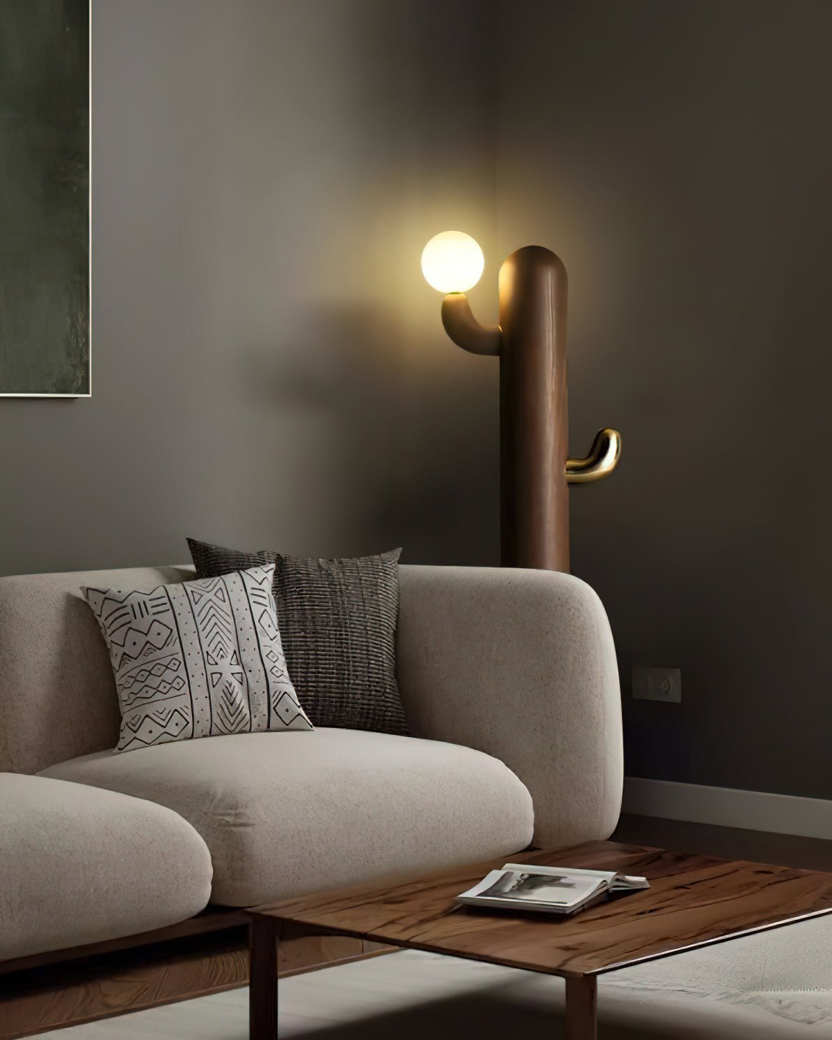 Cactus Wood Floor Lamp - Cueteks