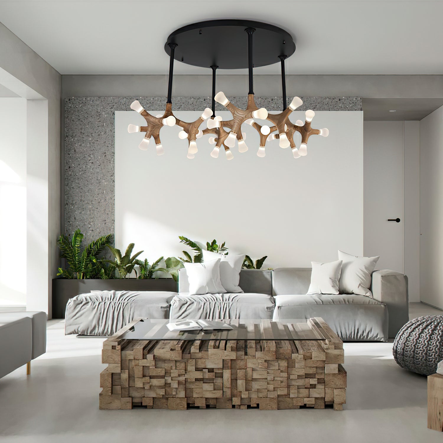 Flower Bone Chandelier - Cueteks