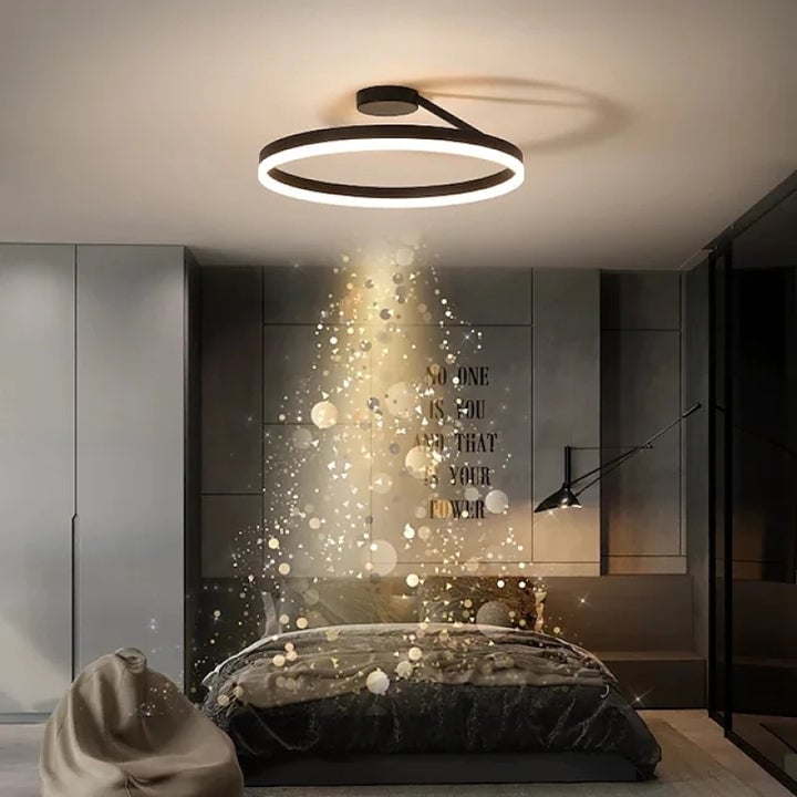 Nordic LED Geometry Circle Ceiling Light - Cueteks