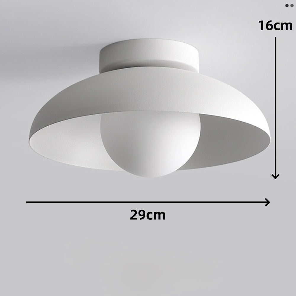 Minimalist White Metal Round Ceiling Light - Cueteks