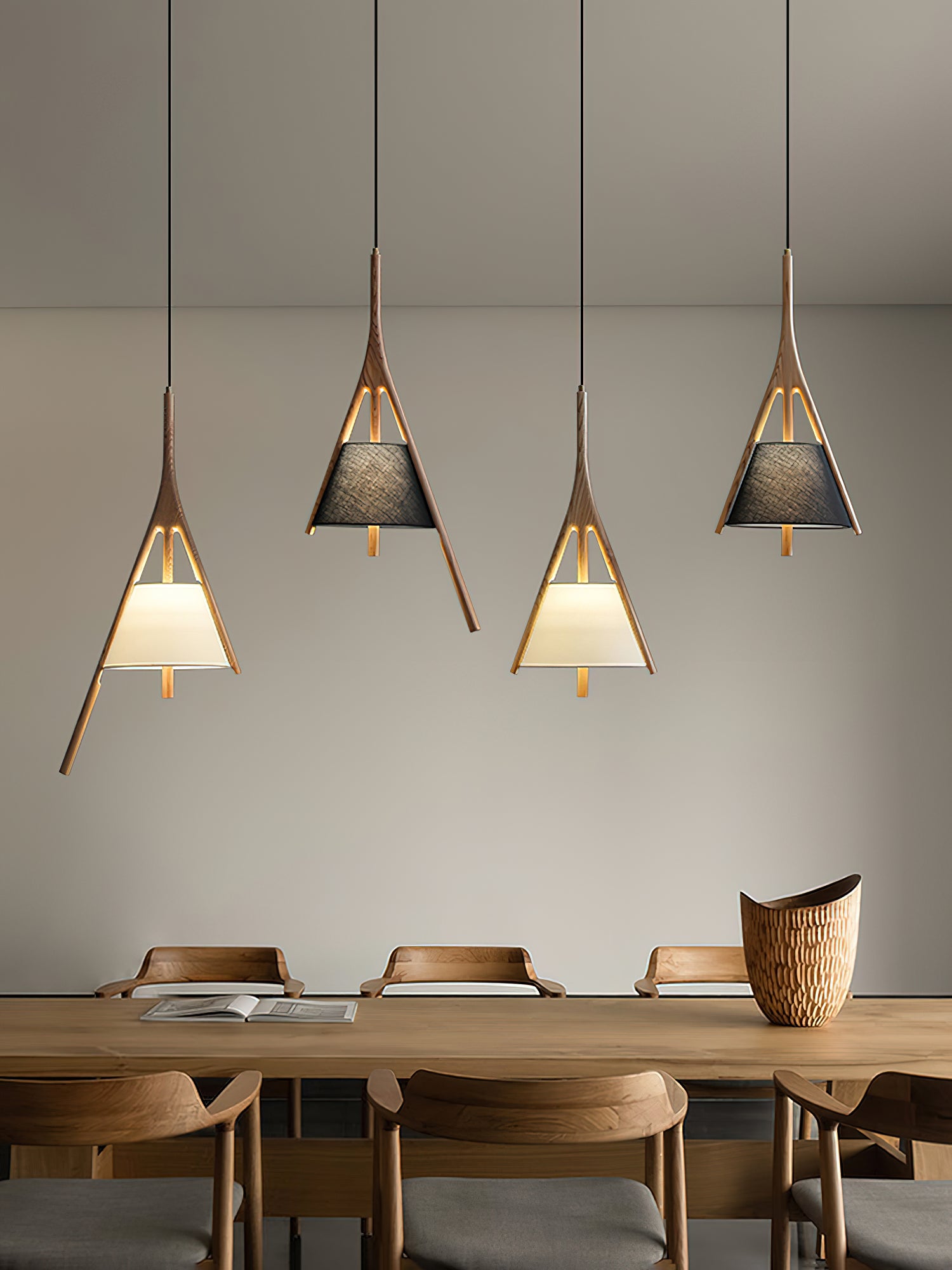 Nanzhi Wood Pendant Lamp - Cueteks