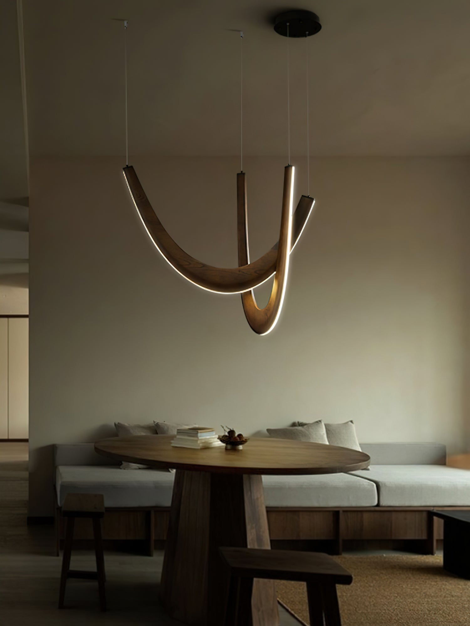 U Wooden Pendant Lamp - Cueteks