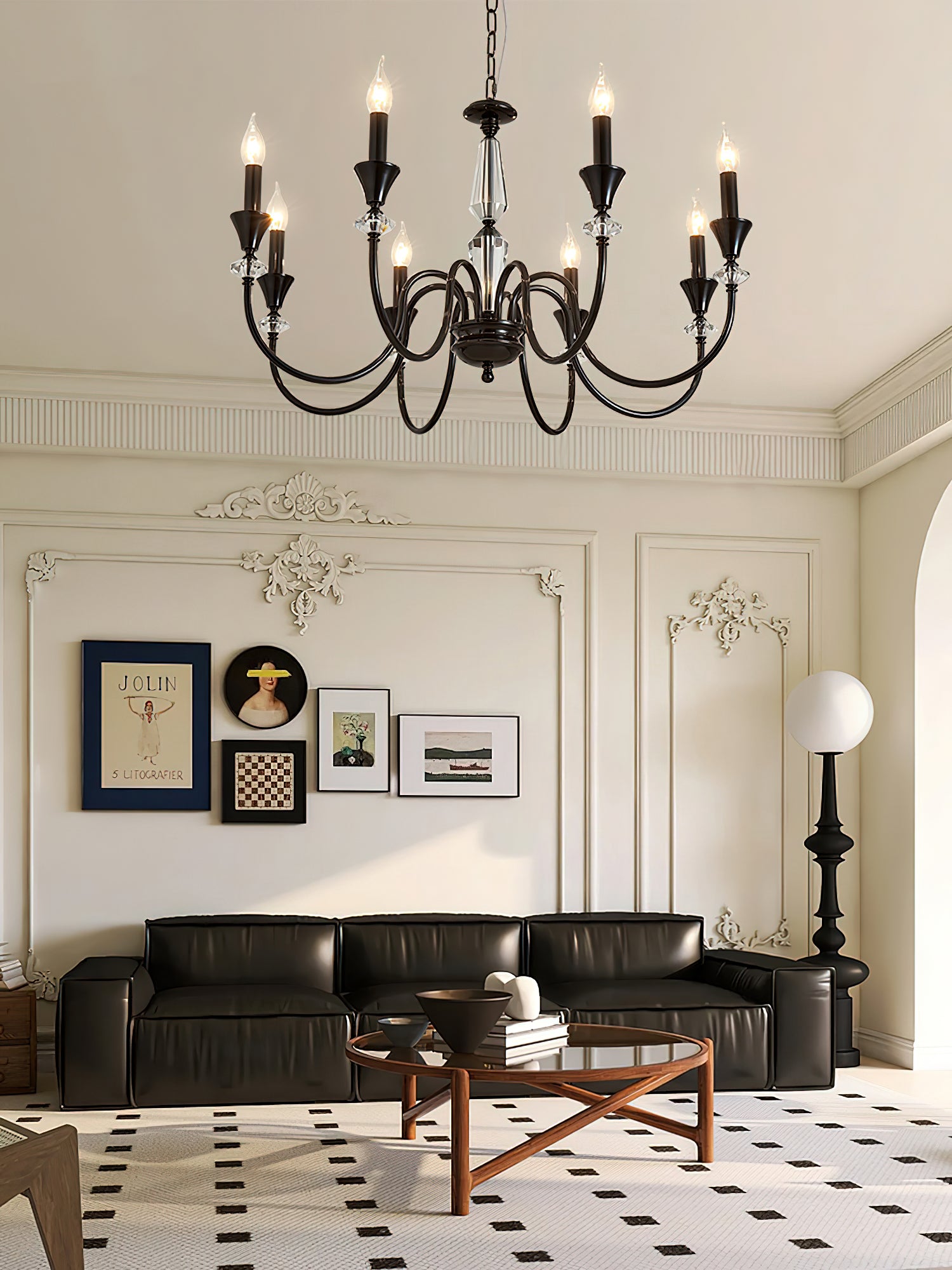 Noir Candelabra Chandelier - Cueteks