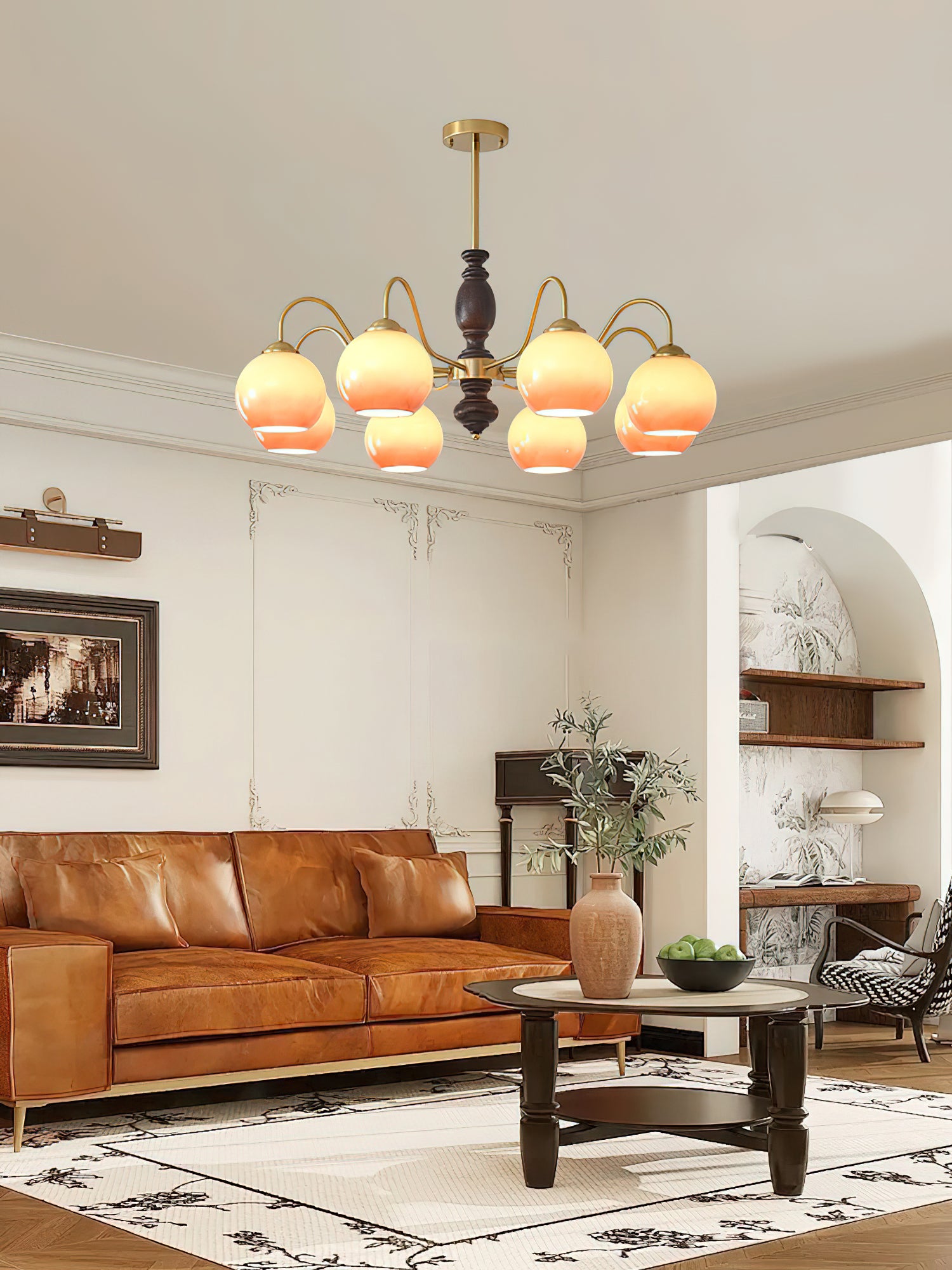 Caramel Orb Chandelier - Cueteks
