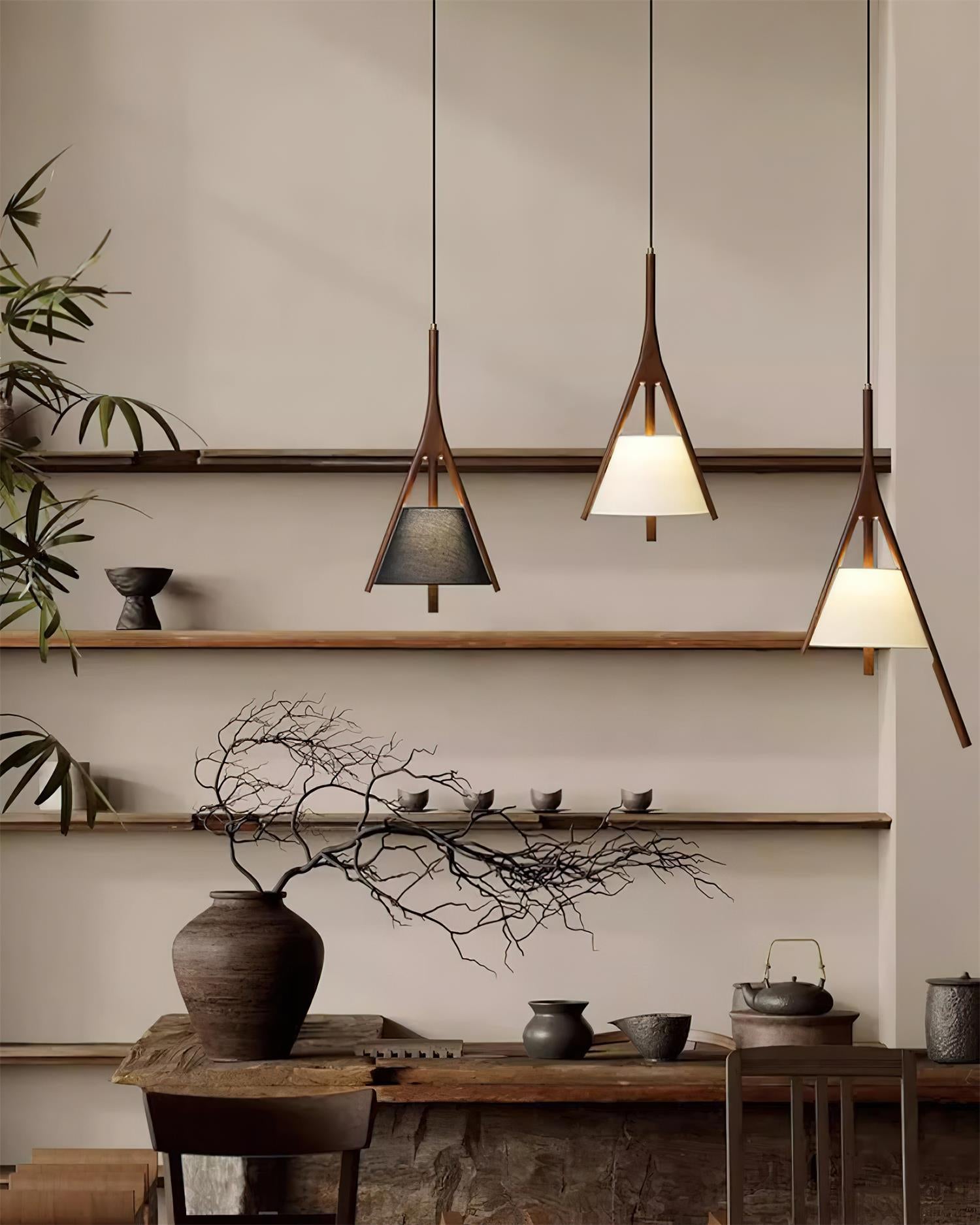 Nanzhi Wood Pendant Lamp - Cueteks