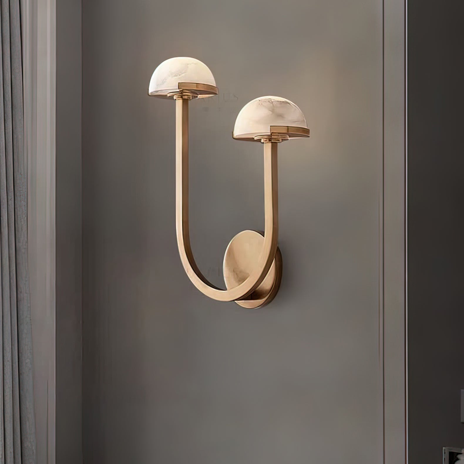 Mushroom Alabaster Wall Lamp - Cueteks