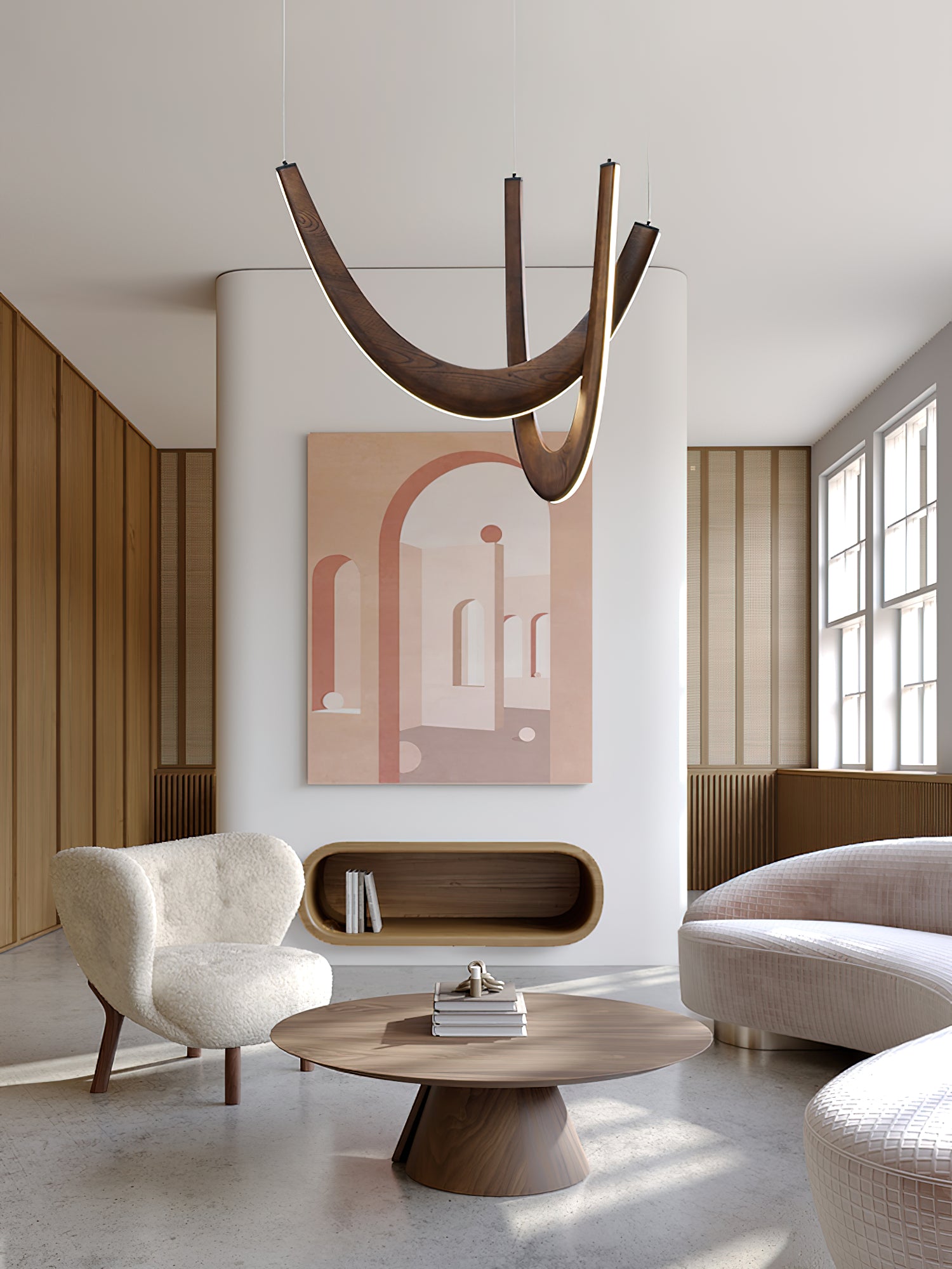 U Wooden Pendant Lamp - Cueteks