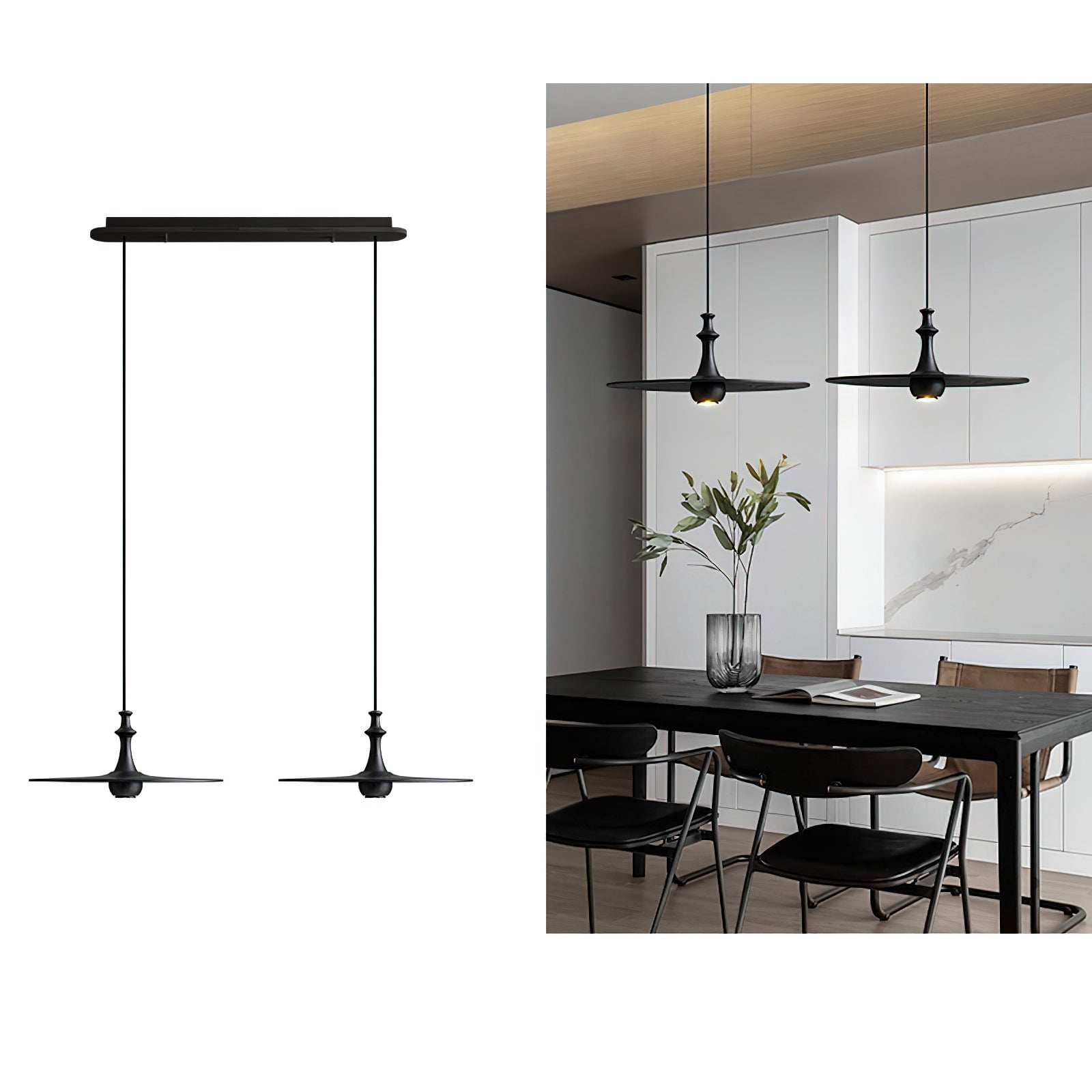 Spindle Disc Pendant Lamp - Cueteks