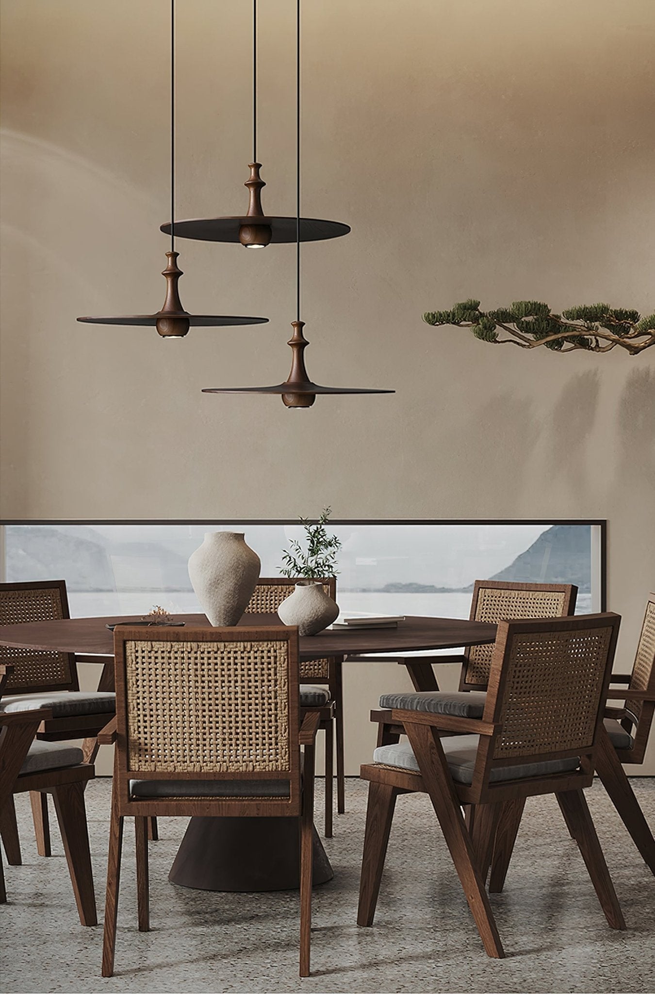 Spindle Disc Pendant Lamp - Cueteks
