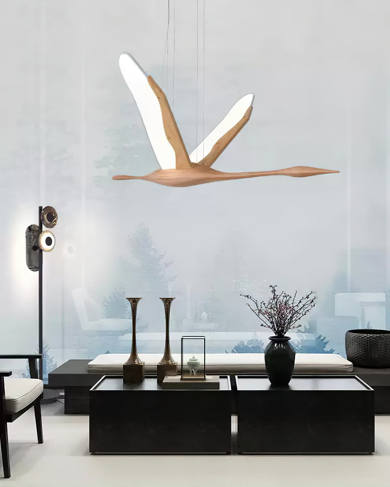 Solitude Crane Pendant Lamp - Cueteks