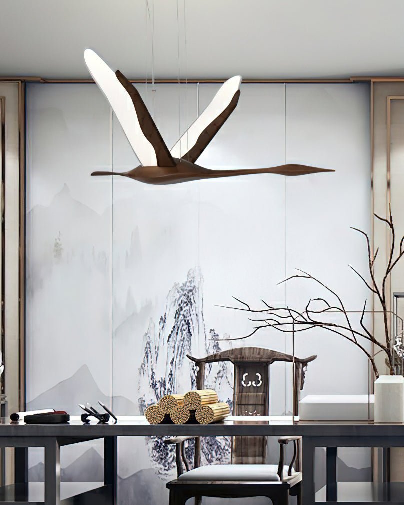 Solitude Crane Pendant Lamp - Cueteks