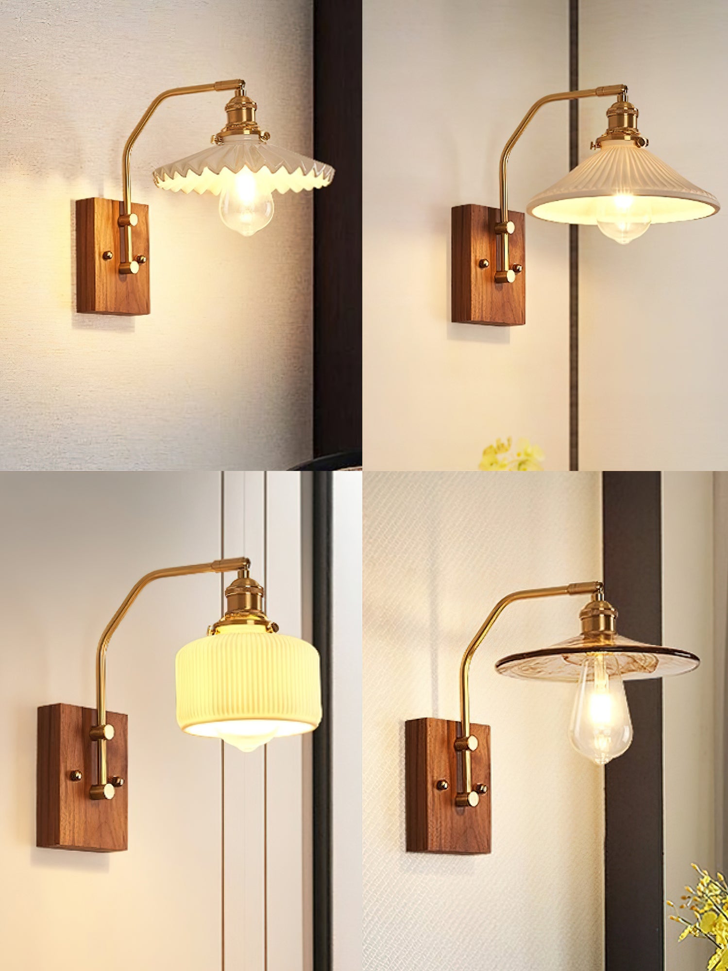 Heritage Walnut Wall Lamp - Cueteks