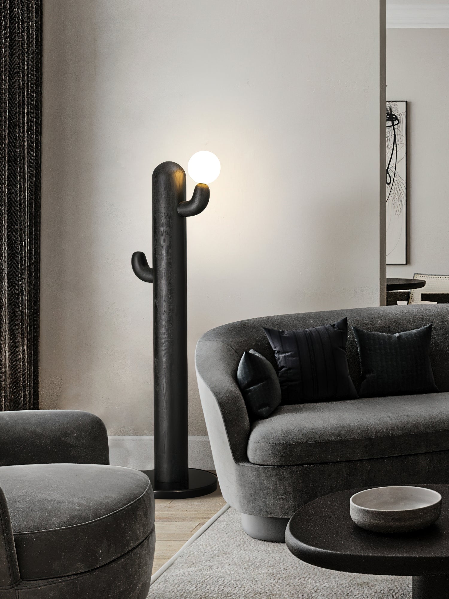 Cactus Wood Floor Lamp - Cueteks