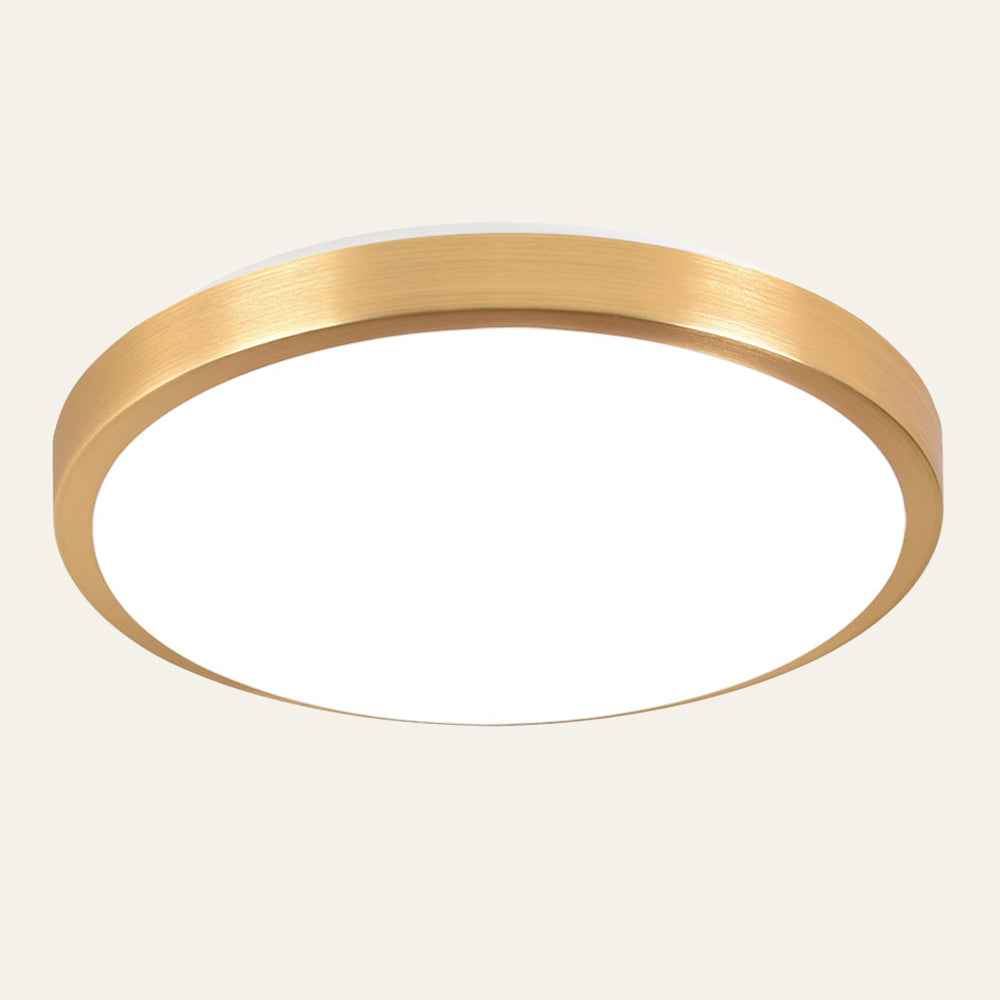 Gold Vintage Round Flush Mount Ceiling Light - Cueteks