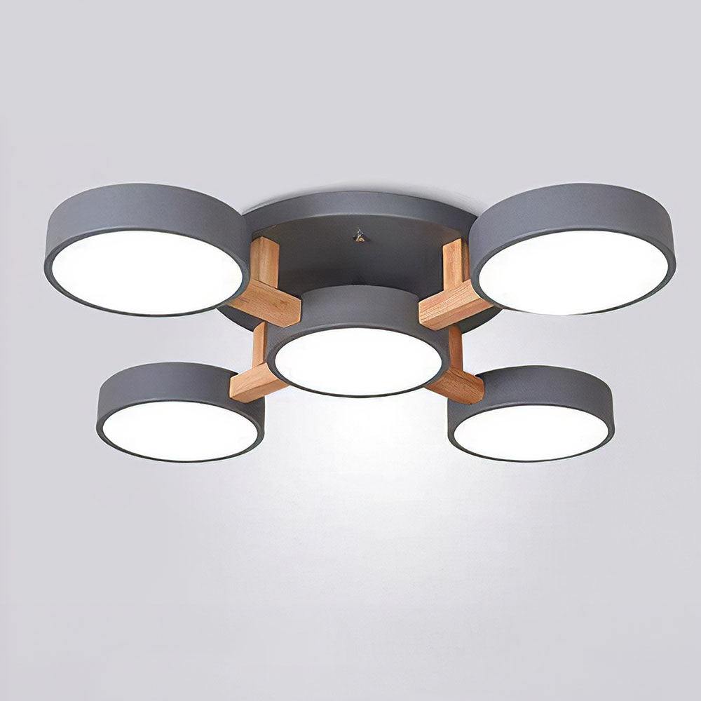 Contemporary Acrylic Multi-Heads Ceiling Light - Cueteks