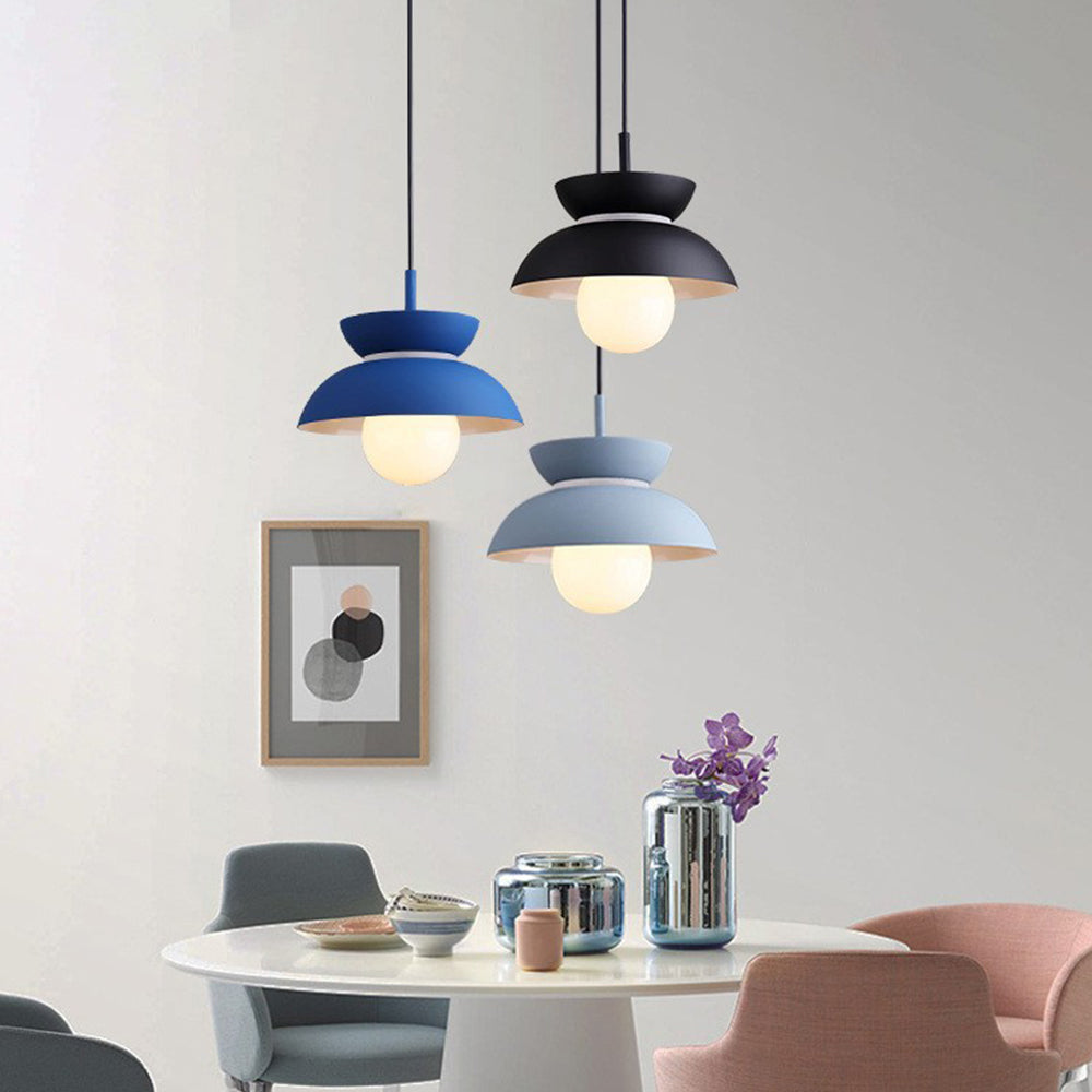 Macaroon Colorful Simple Round Pendant Light - Cueteks