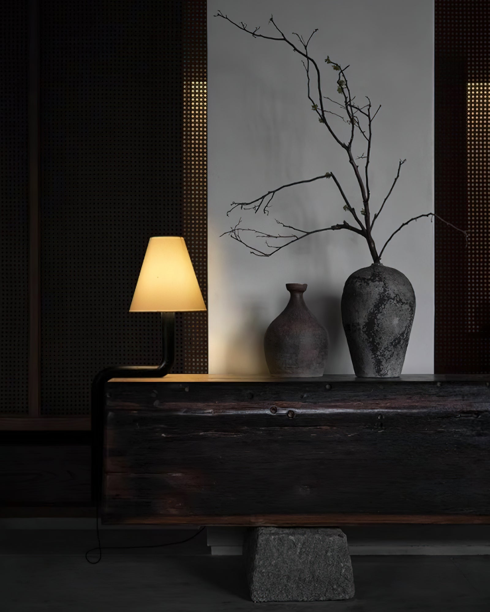Bend Wood Table Lamp - Cueteks