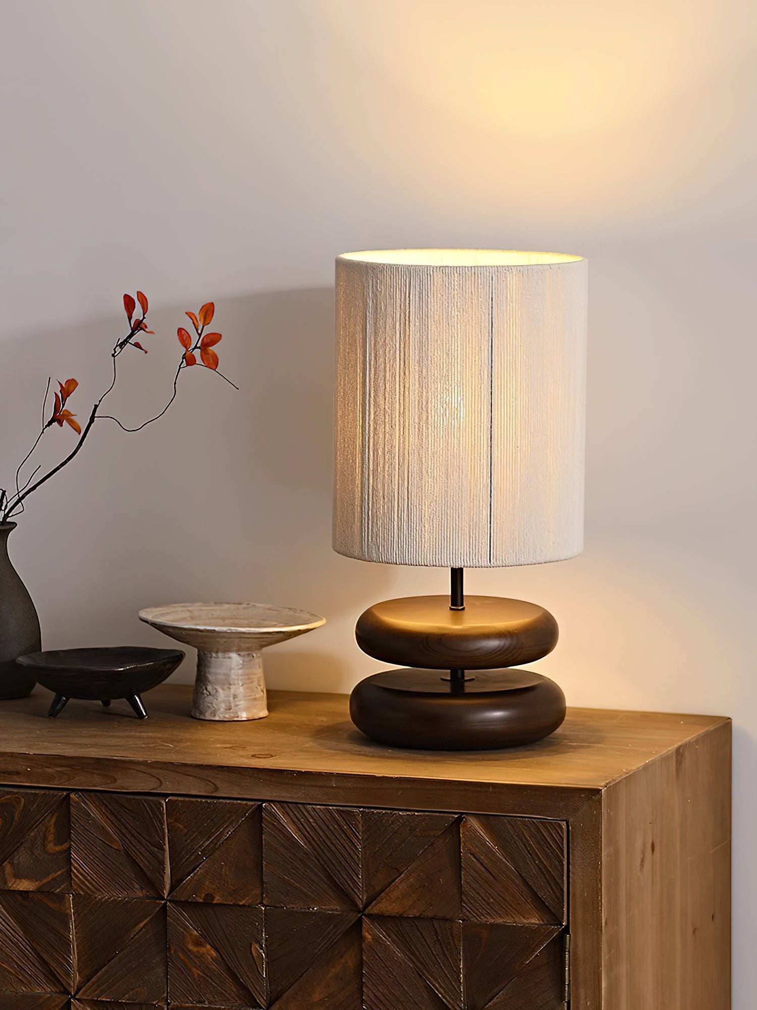 Nora Wood Table Lamp - Cueteks