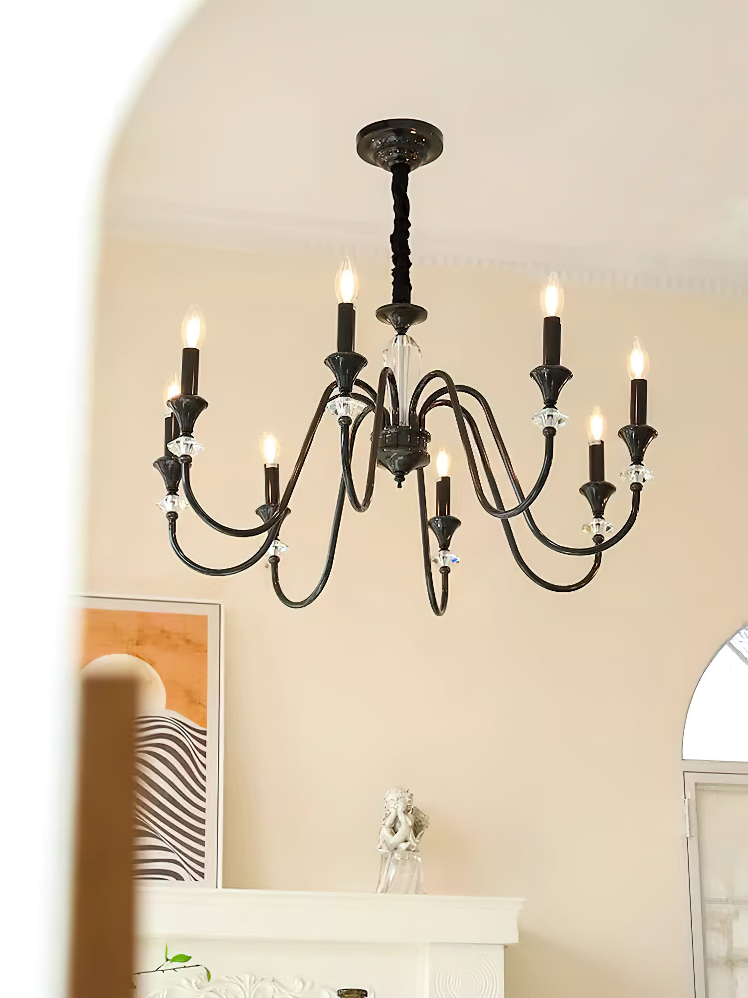 Noir Candelabra Chandelier - Cueteks