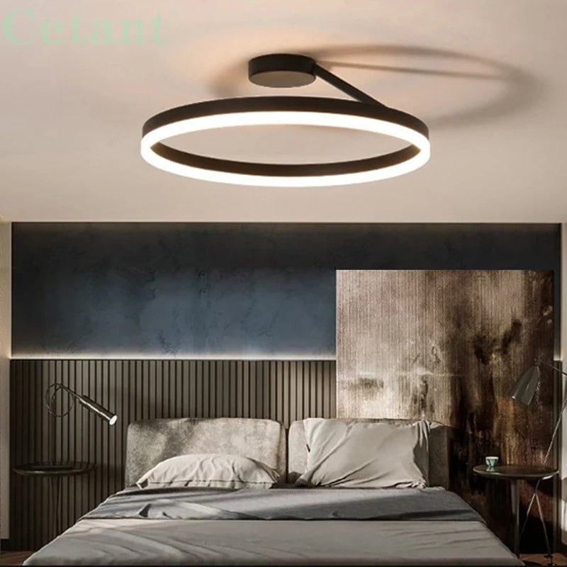 Nordic LED Geometry Circle Ceiling Light - Cueteks