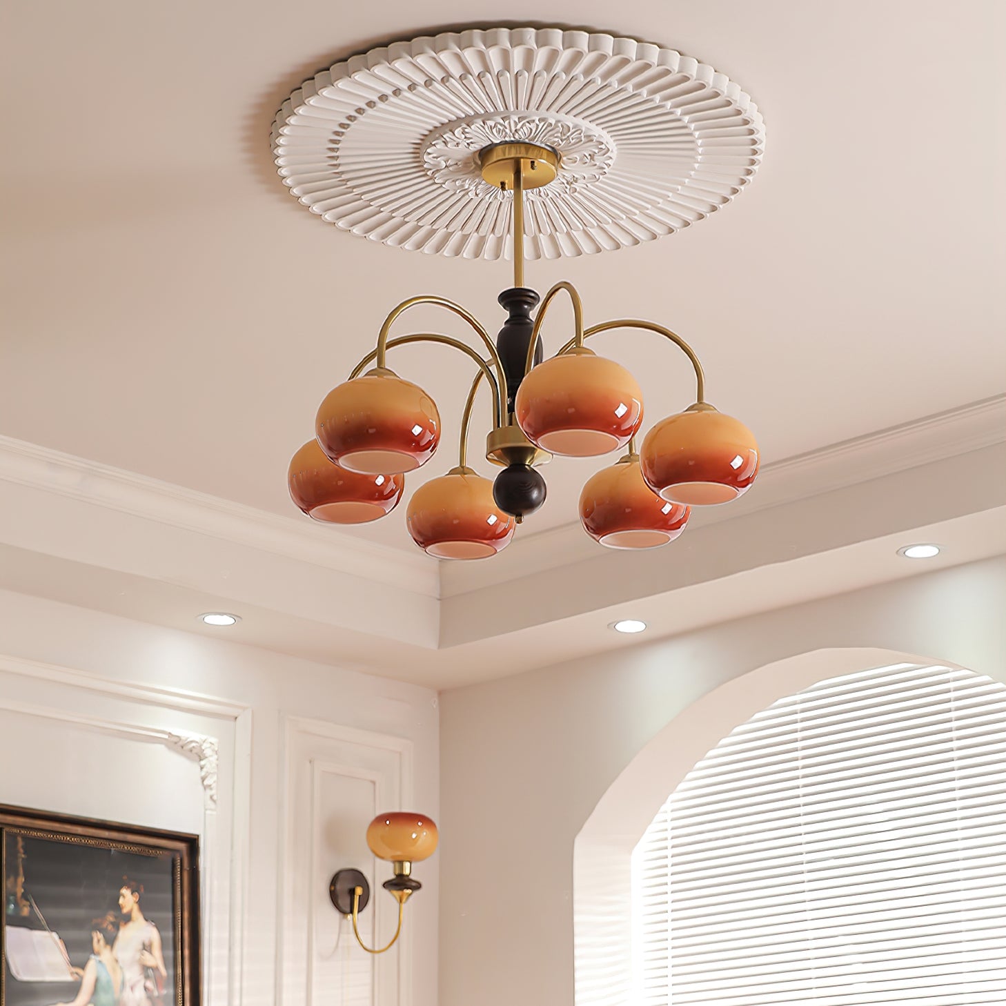 Amberly Arch Chandelier - Cueteks