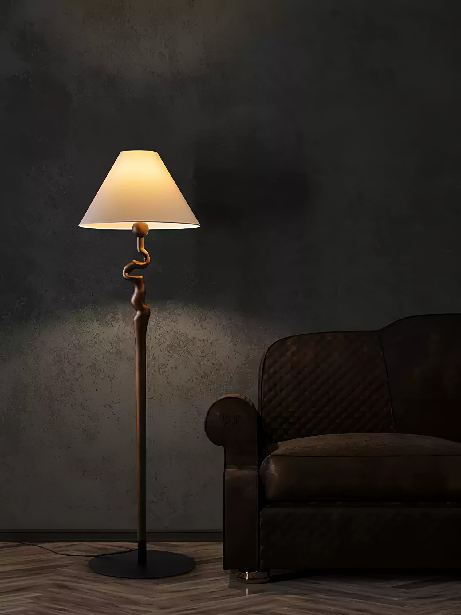 Serpentine Twist Floor Lamp - Cueteks