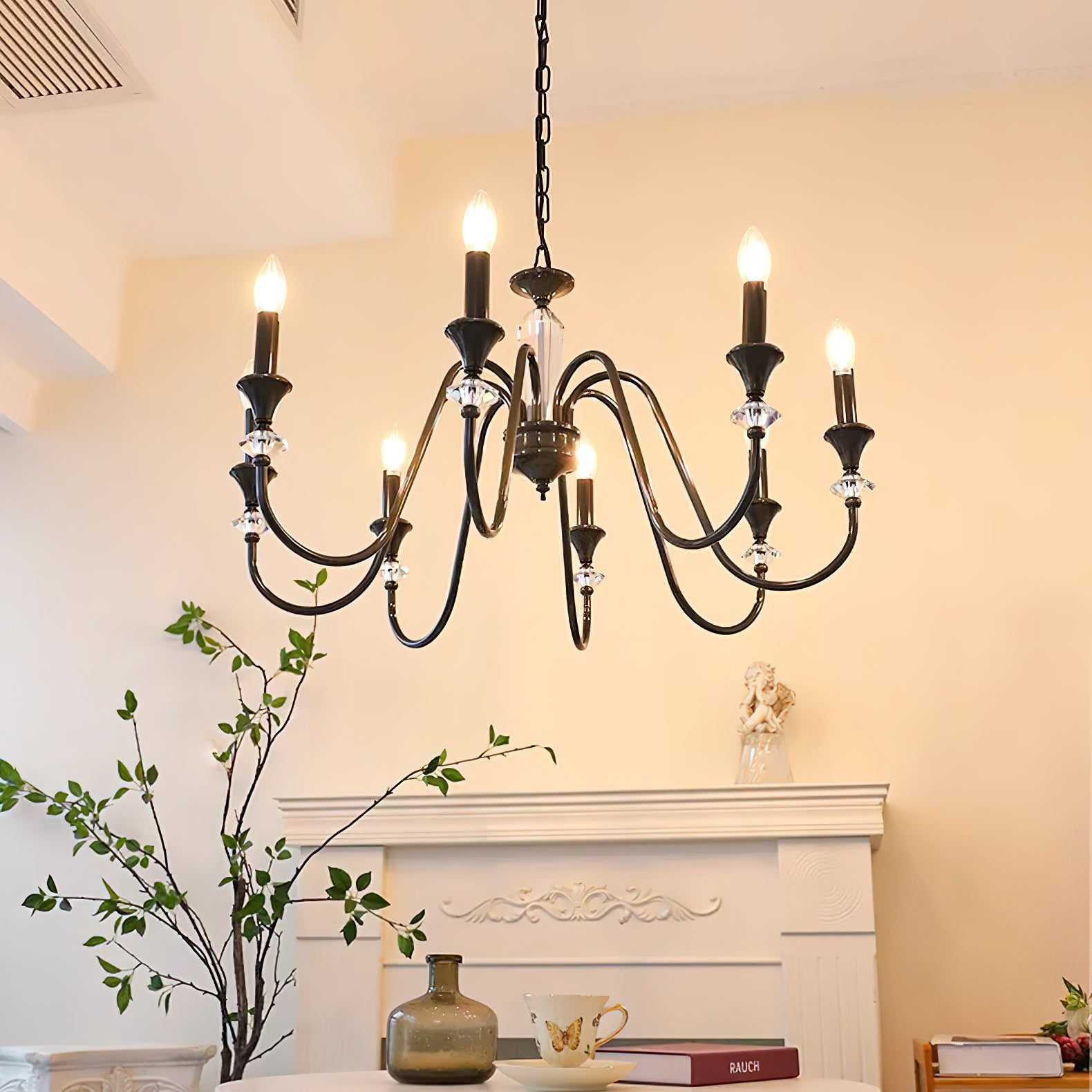 Noir Candelabra Chandelier - Cueteks