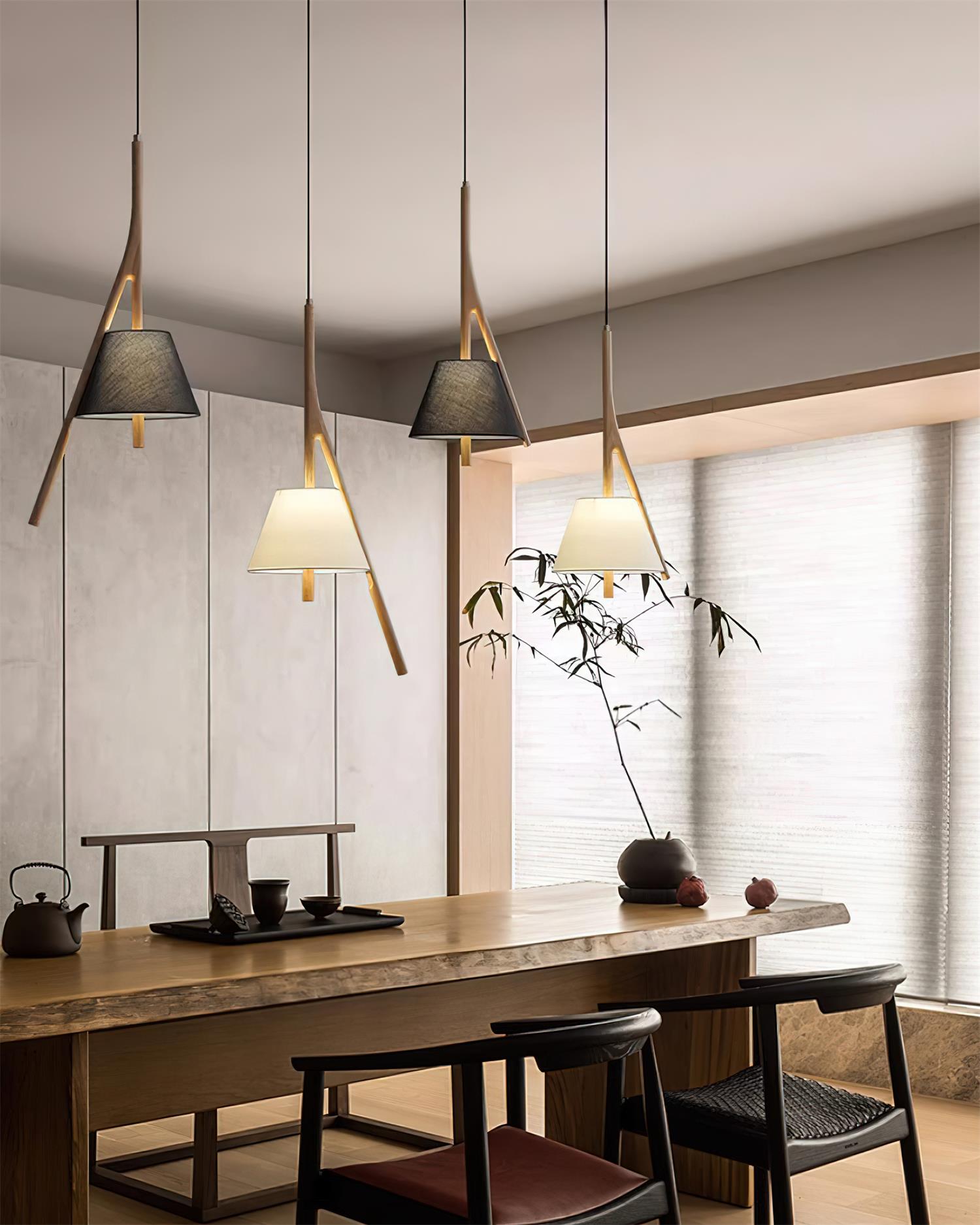 Nanzhi Wood Pendant Lamp - Cueteks