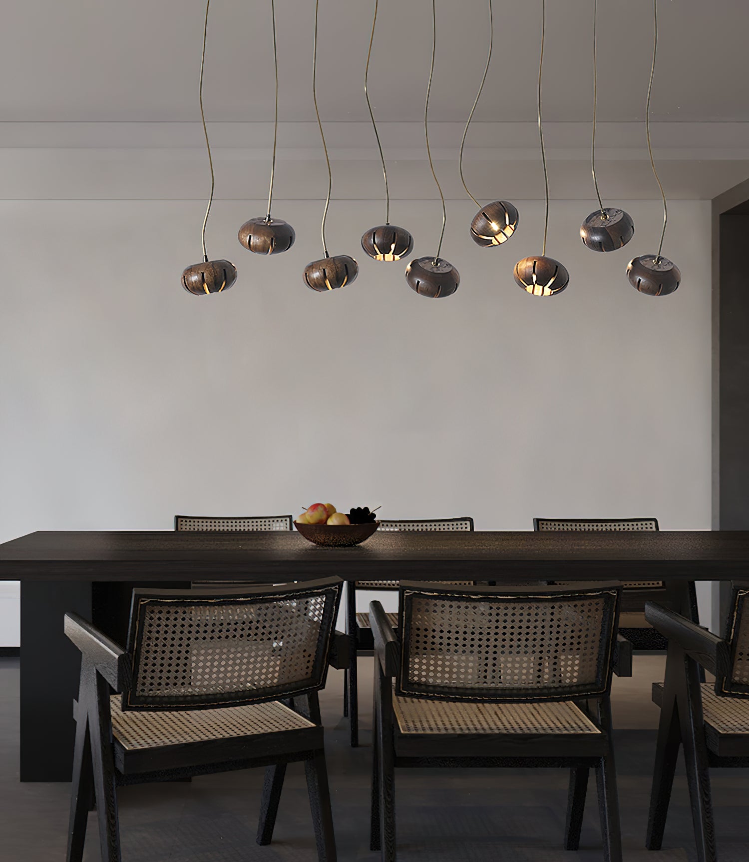 Wood Pumpkin Cluster Chandelier - Cueteks