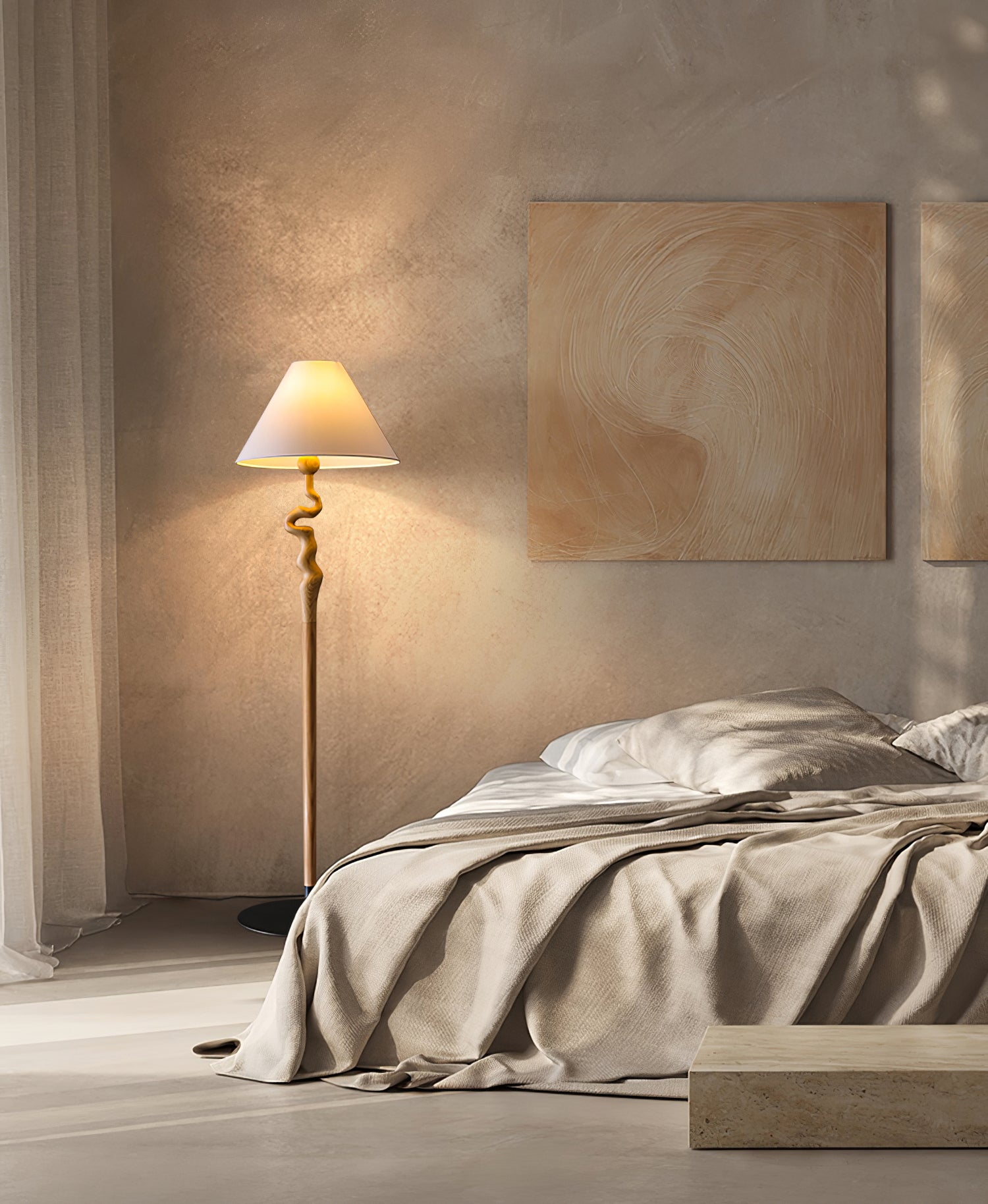 Serpentine Twist Floor Lamp - Cueteks