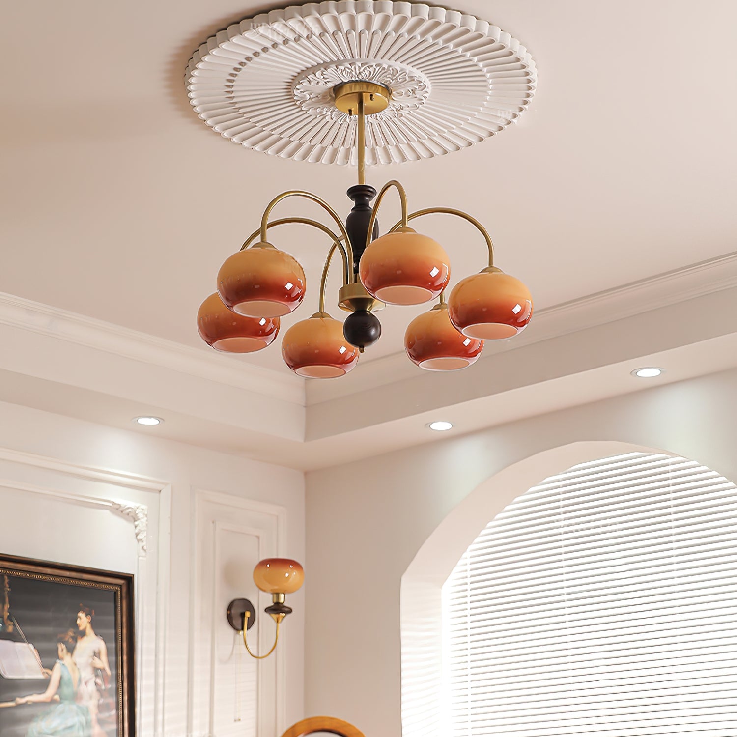 Amberly Arch Chandelier - Cueteks