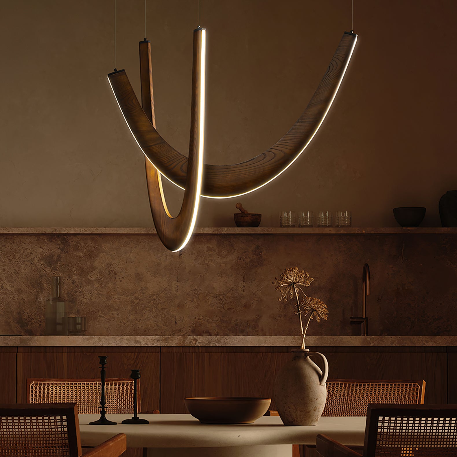 U Wooden Pendant Lamp - Cueteks