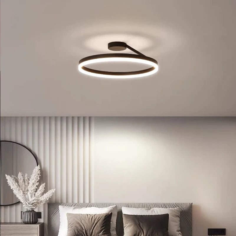Nordic LED Geometry Circle Ceiling Light - Cueteks
