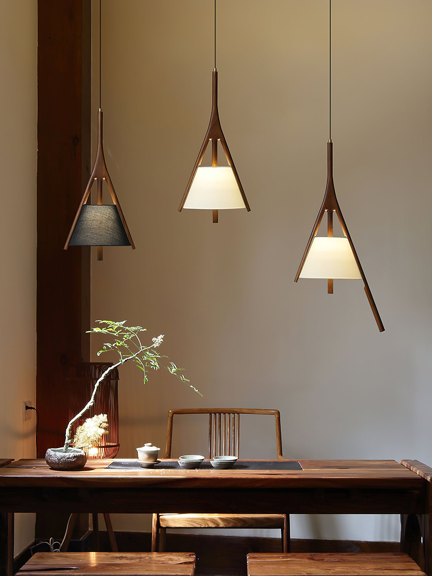 Nanzhi Wood Pendant Lamp - Cueteks