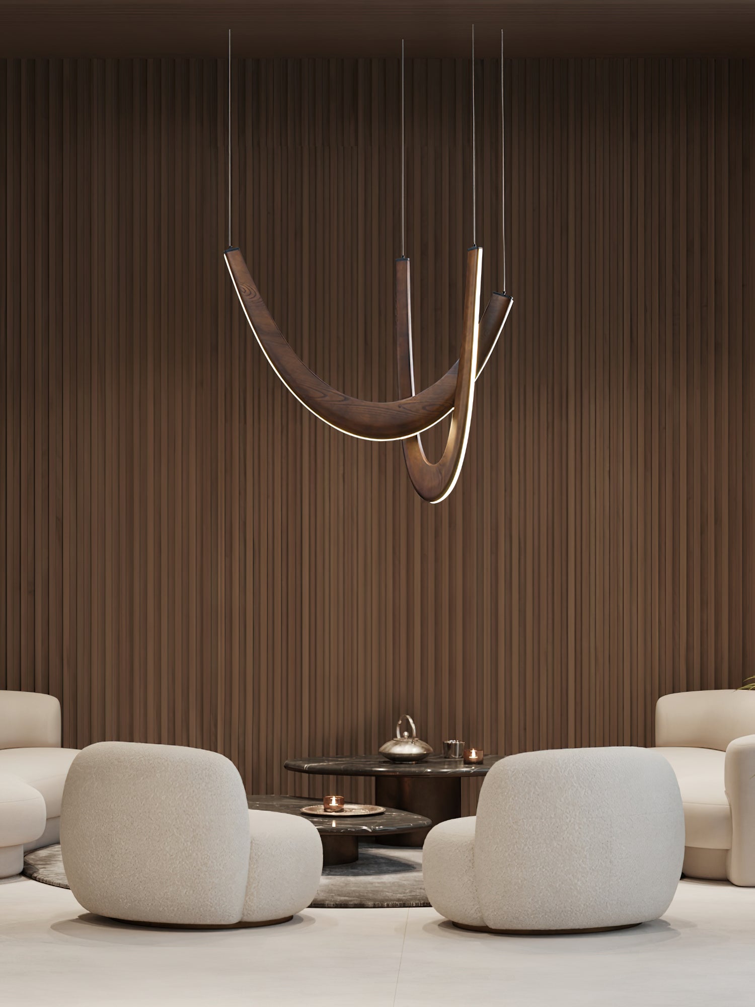 U Wooden Pendant Lamp - Cueteks