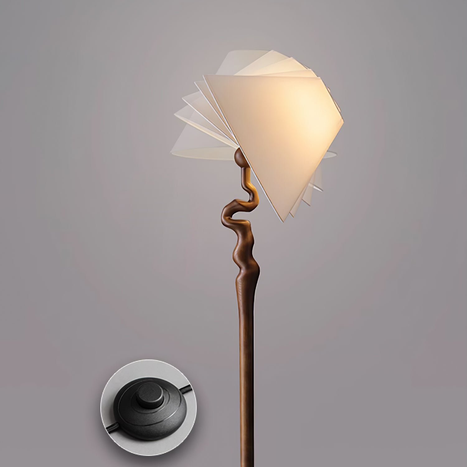 Serpentine Twist Floor Lamp - Cueteks
