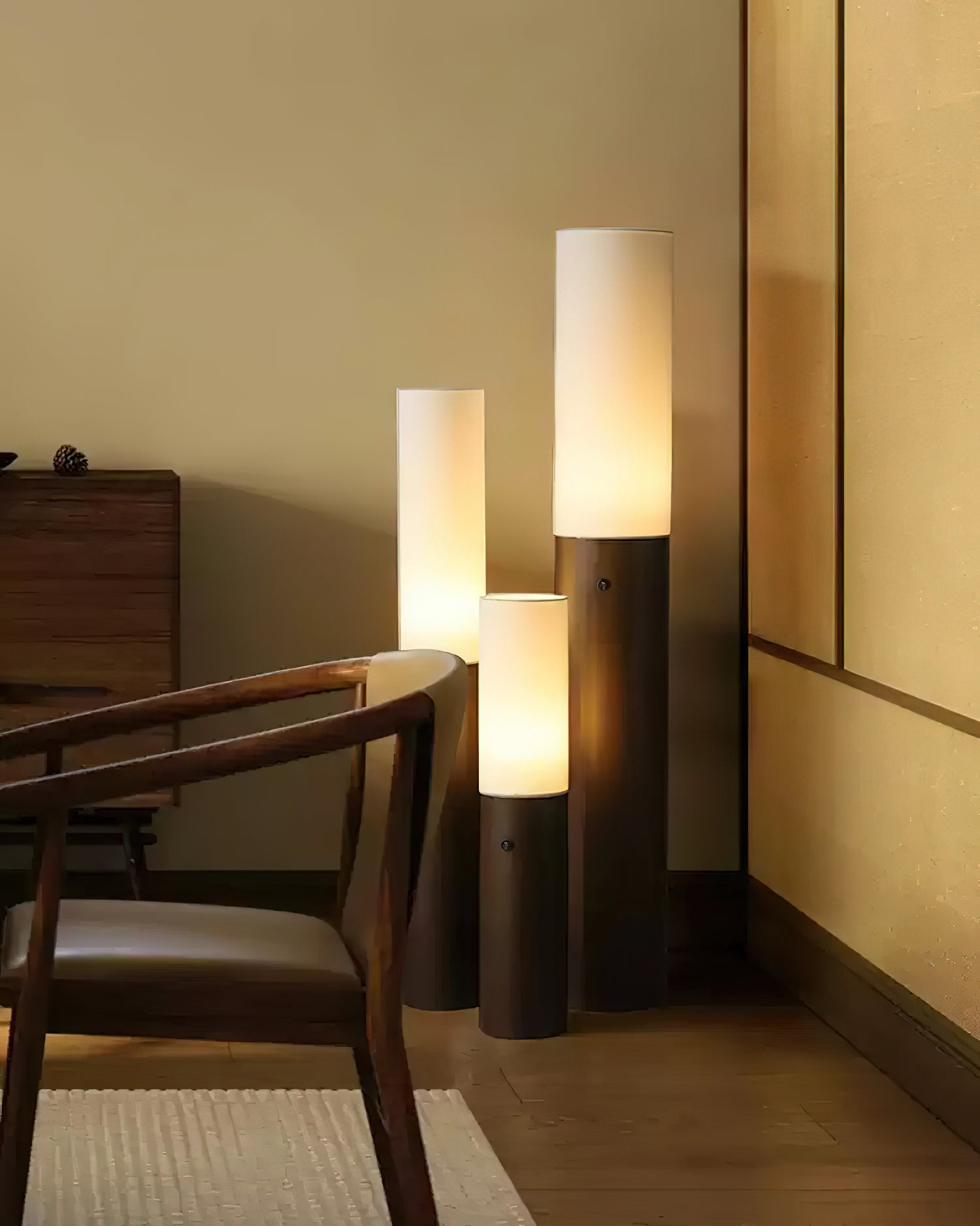 Timber Column Floor Lamp - Cueteks