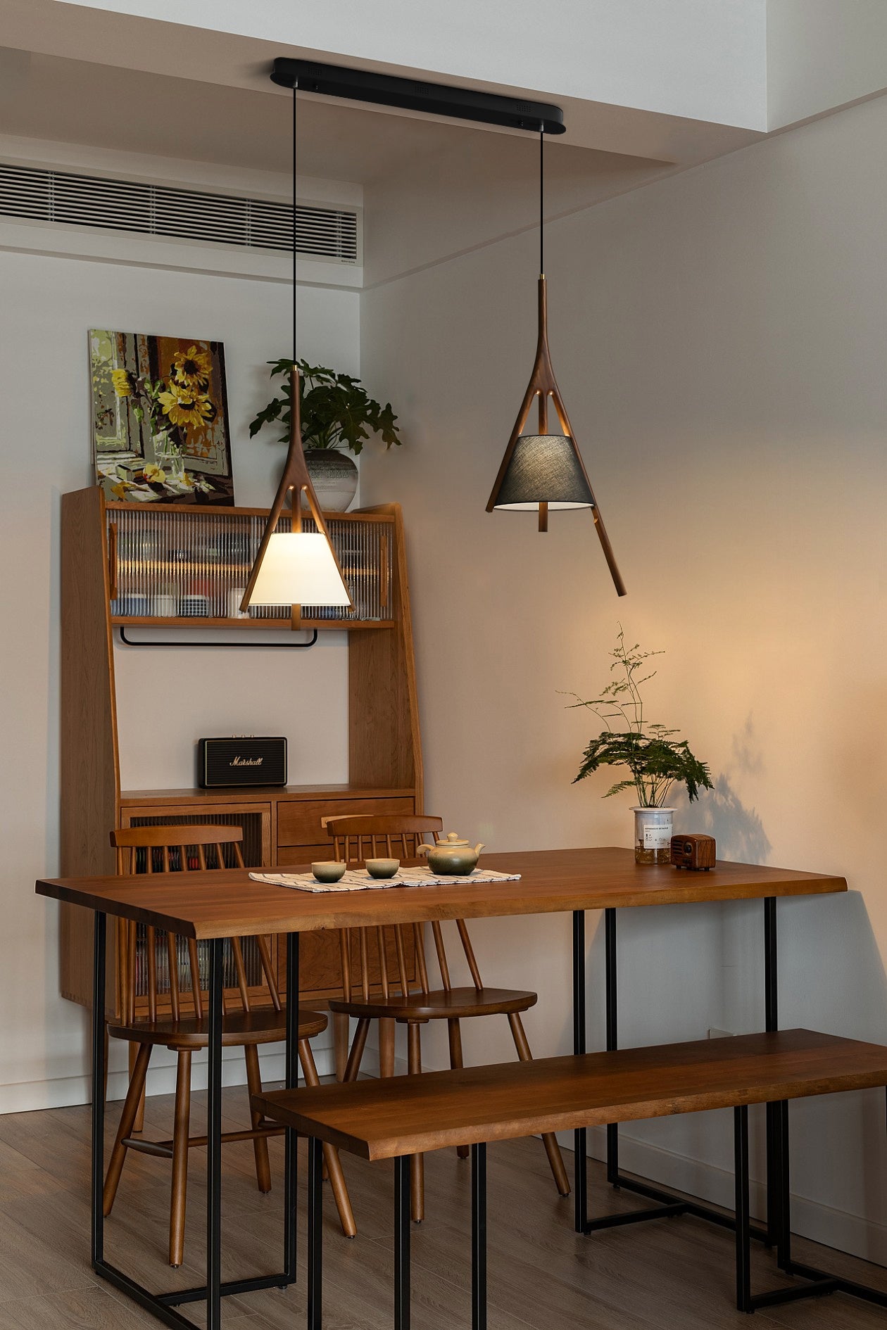 Nanzhi Wood Pendant Lamp - Cueteks