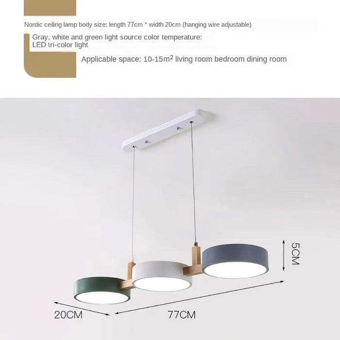Modern Three Heads Creative Pendant Light - Cueteks